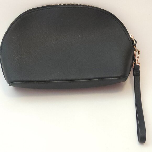 KATE SPADE Cameron Medium Dome Cosmetic Clutch Makeup Bag BLACK - Picture 2 of 4